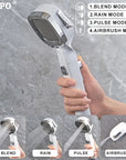 High Pressure Shower Head One-key Stop Water