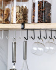 6 Hooks Storage Shelf Wardrobe Kitchen Bathroom Organizer