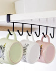 6 Hooks Storage Shelf Wardrobe Kitchen Bathroom Organizer